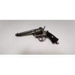 19th C. six shot revolver.