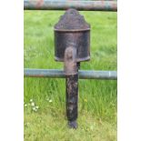 Cast iron wall water pump.