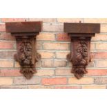 Pair of cast iron corbels decorative.