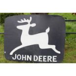 John Deere advertising sign.