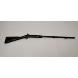 19th C. Single barrel percussion capped muzzle loader.