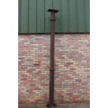 Pair of reeded cast iron lamp posts.