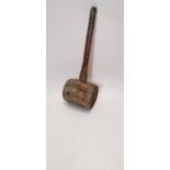 Early 20th C. pine carnival mallet.