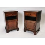 Pair of mahogany bed side lockers.