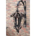 Decorative metal wall light.