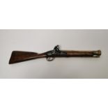 19th. C. Brass barrelled flintlock blunderbuss.