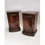 Pair of William IV mahogany bedside cabinets.