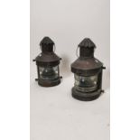 Pair of 19th C. copper ships lanterns.