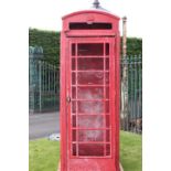 Fibre glass model of a Royal Mail telephone box.