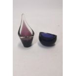 Two pieces of Studio glass.