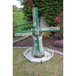 Model of a large wooden windmill.