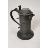 18th C. pewter flagon.