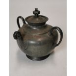 19th C. pewter Royles Patent Self Pouring Teapot.