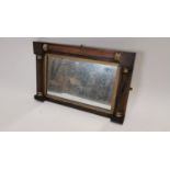 Victorian rosewood and gilt overmantle.