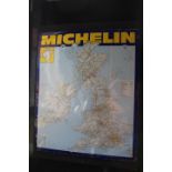 Michelin tin plate advertising road map of Ireland and UK.