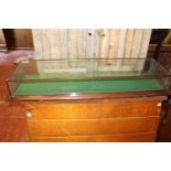 19th C. glazed mahogany shop counter display cabinet.