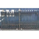 Set of good quality 19th C. cast and wrought iron entrance gates.