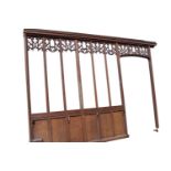 Dark oak room divider.