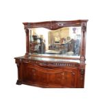 Good quality carved mahogany mirror backed sideboard.