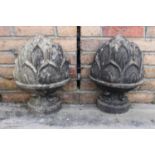 Pair of resin finials