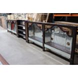 Mahogany mirrored back bar back.