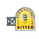 Double sided Boddingtons Bitter advertising sign.