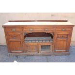 Edwardian oak sideboard.