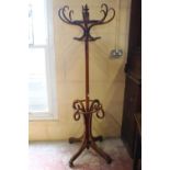 19th C. mahogany hat and coat stand.