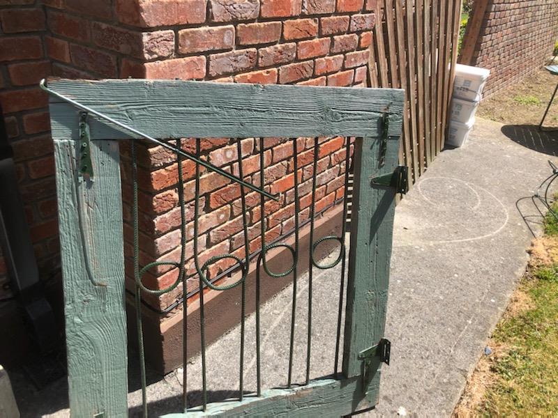 Rustic garden gate.