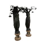 Pair of exceptional quality candelabras .