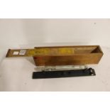 Early 20th C. spirit level in original box.