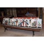 Rare contemporary ceramic set of 14 stations of the cross.