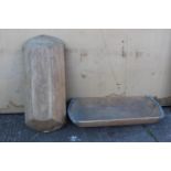 Pair of 19th C. dough troughs.