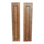 Pair of 19th C. solid oak panels .