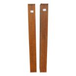 Pair of 19th C. oak reeded square columns.