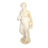 Good quality plaster statue of a Lady in the Georgian style.