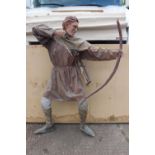 Paper mâché figure of Robin Hood.