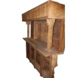 Good quality reclaimed pine bar back in the Western style.