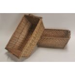 Pair of early 20th C. wicker baskets.
