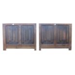 Two 19th C. carved oak panels.