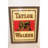 Taylor Walker framed advertising sign {91 cm H x 68 cm W}.