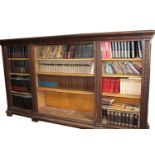 19th C. carved oak floor open bookcase.