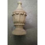 Carved pine finial.