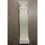 Painted carved wooden column.