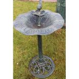 Cast aluminium bird bath.