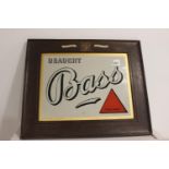 Draught Bass advertising mirror in original frame.