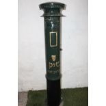 Cast iron Irish pillar post box.