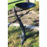 Cast aluminium bird bath.