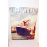 Tin plate Titanic sign.