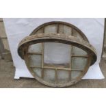 19th C. pitch pine circular window.